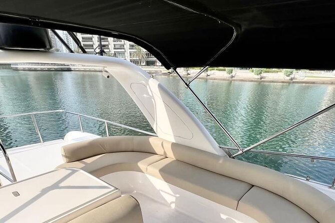 2-Hour Dubai Sea Escape, Swim, Tan & Sightseeing - The setup: a 50ft Majesty yacht for up to 12