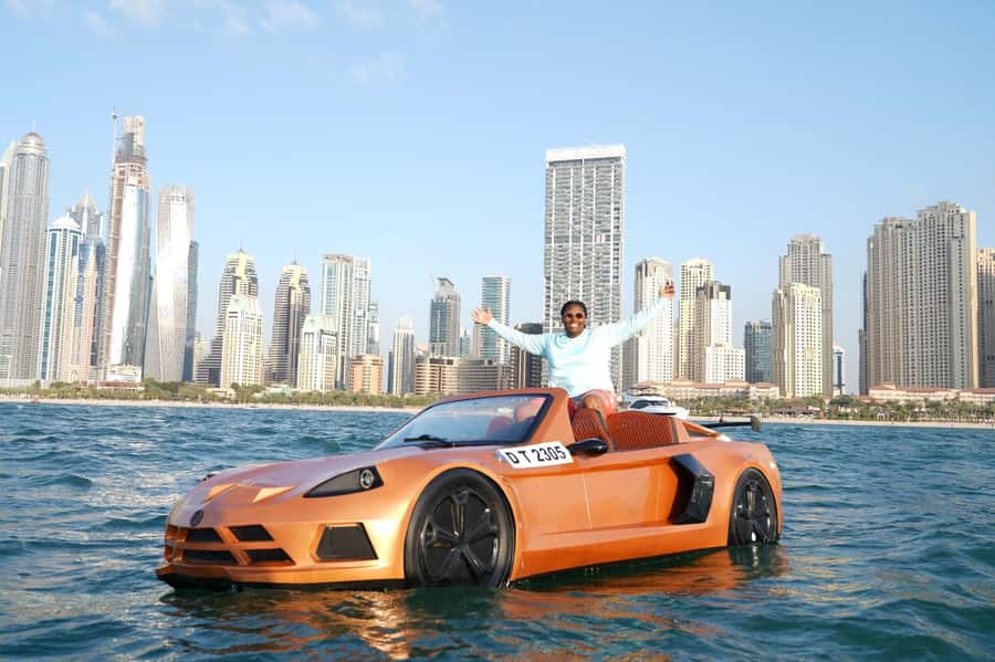 30 MINUTES JET CAR ACTIVITY IN DUBAI MARINA - Before you ride: meeting at Dubai Marina Harbour and getting ready fast