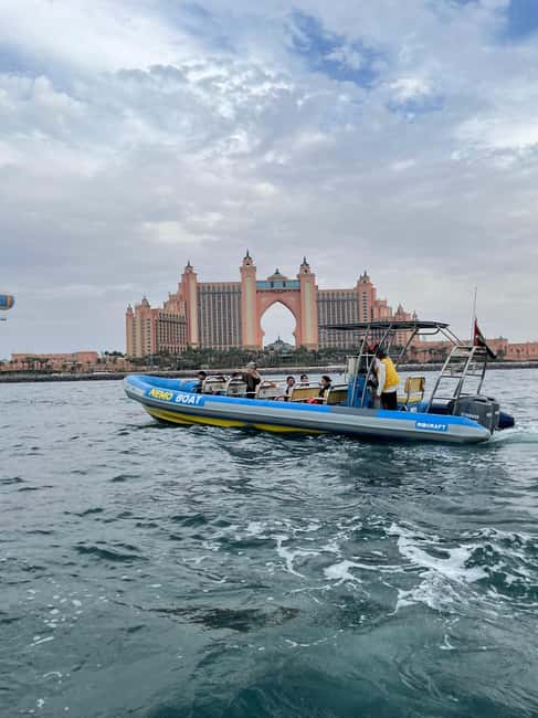 45-Min Boat Thrill: Burj Al Arab, Burj Khalifa & Ice Cream - Meeting at Fishing Harbour 3, then straight to the water