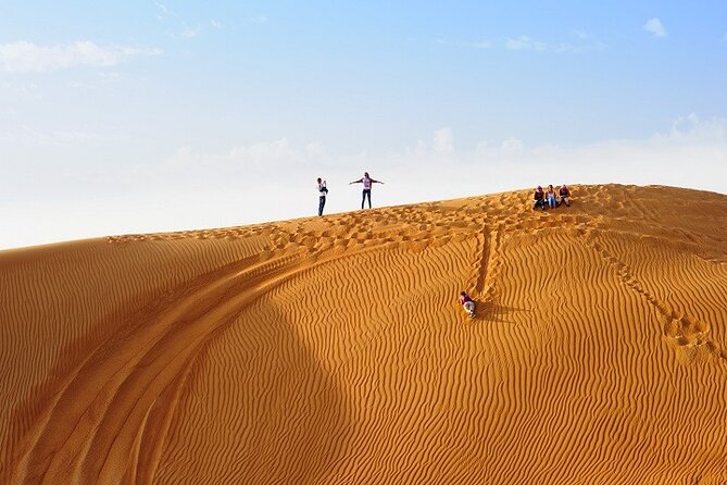 4x4 Desert Safari With Dinner and Private Pick up - Lahbab and the sunset over red sand: where the mood changes