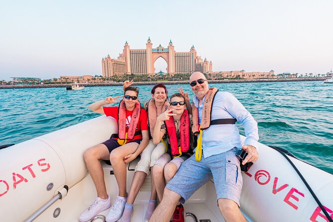 90 Mins Speedboat Tour Dubai Marina JBR Atlantis and Burj Al Arab - Price and Value: $32.10 for Atlantis and Burj Al Arab Without a Full Day