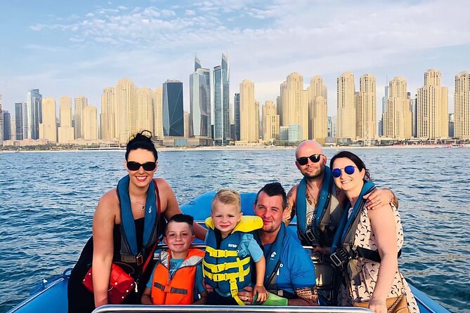 90 Minutes Speedboat Tour Dubai Marina, Burj Al Arab and Atlantis - Cruising the Palm Jumeirah at high speed for photo-friendly angles