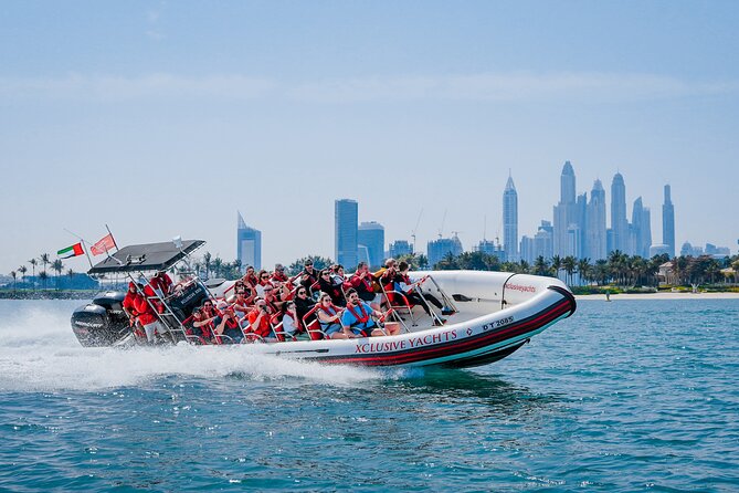 90 Minutes Speedboat Tour: Marina, Atlantis, Palm & Burj Al Arab - 90-minute Dubai RIB speedboat: what the ride really feels like