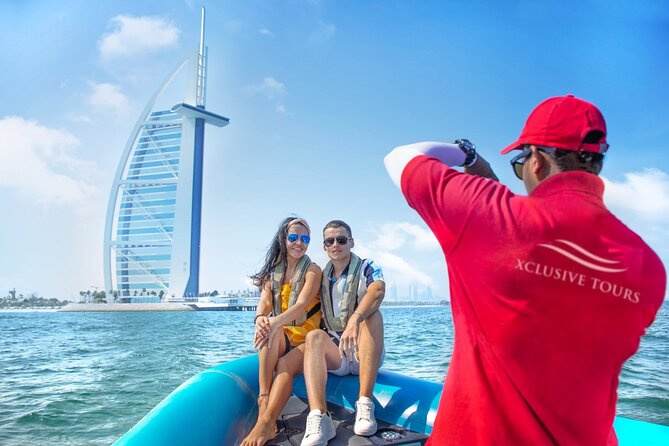 90 Minutes Speedboat Tour: Marina, Atlantis, Palm & Burj Al Arab - Dubai Marina and Cayan Tower: when the skyline turns into a chase