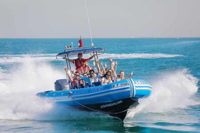 90 Minutes Speedboat Tour: Marina, Atlantis, Palm & Burj Al Arab - Comfort and safety on a small RIB deck