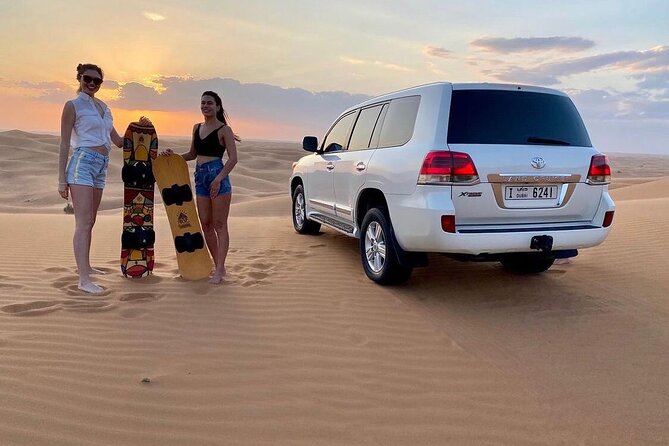 Abu Dhabi: 4-Hour Morning Safari with Camel Ride & Sand boarding - Pickup in a 4x4 Land Cruiser, then straight to al Khatim