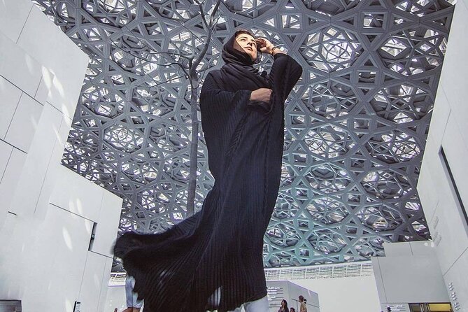 Abu Dhabi City Tour of Grand Mosque, Palace, Louvre, and Ferrari - Louvre Abu Dhabi and Ferrari World: two famous add-ons, two very different vibes