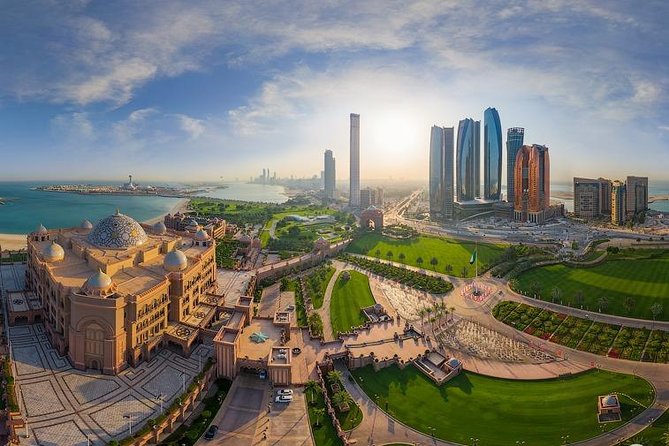 Abu Dhabi City Tour with Ferrari Park - Sheikh Zayed Grand Mosque, plus the palace-and-tower photo loop