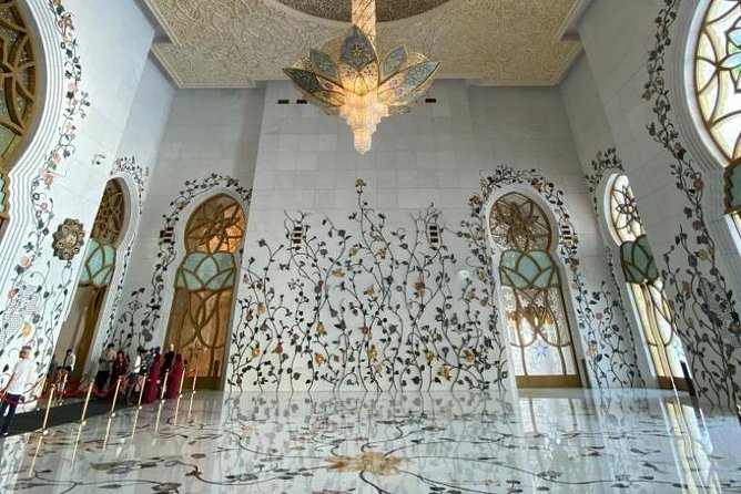Abu Dhabi Day tour with Sheikh Zayed Grand mosque - Corniche stop for skyline photos and a breather from the bus
