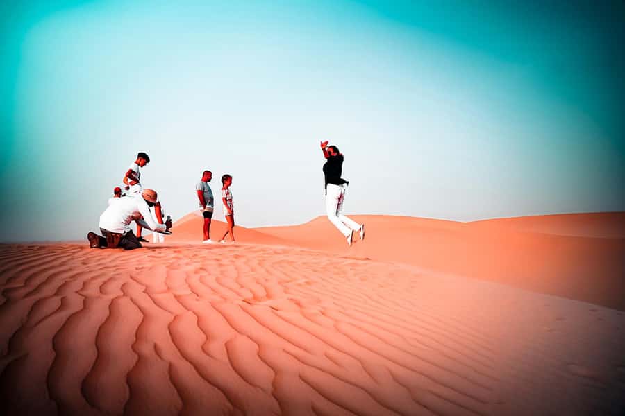 Abu Dhabi: Desert Safari with BBQ, Belly & Tannura Dance - Sandboarding and Camel Time at the Camp