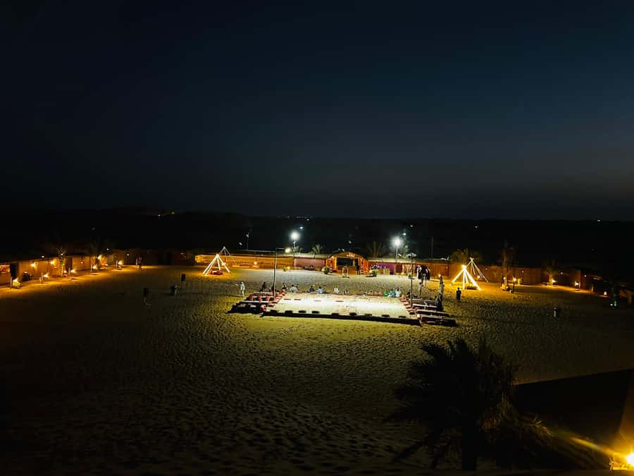 Abu Dhabi: Magical 4x4 Desert Tour with BBQ & Sandboarding - The Desert Camp Evening: Henna, Traditional Dress, Belly Dancing, Fire Dance, and Tanoura