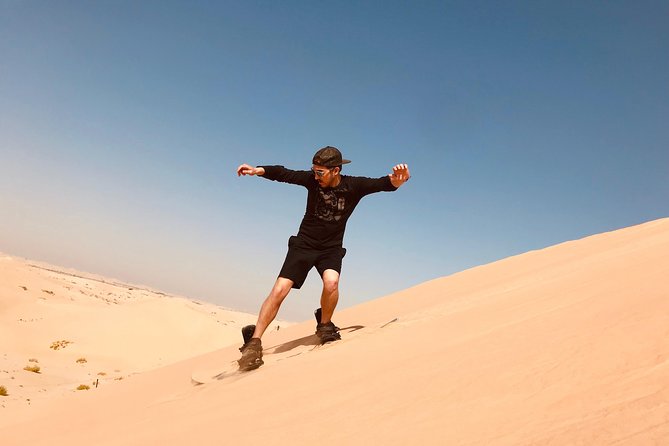 Abu Dhabi Morning Desert Safari,Dune Bashing,Sandboarding,Camel Riding&Quad Bike - Pickup and mobile ticket, the practical side that saves time