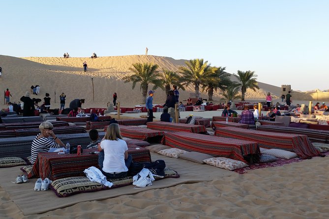Abu Dhabi: Overnight Desert Safari - The Arabian camp at night, tea, henna, shisha, and live shows