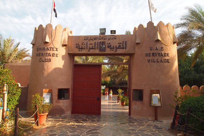 Abu Dhabi Private Tour with Qasr Al Watan & Gold Cappuccino at Emirates Palace - Emirates Heritage Village: Desert life translated for the city
