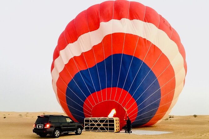 Adventure Hot Air Balloon with Buffet Breakfast & Falcon Show - From balloon to desert safari: dune bashing and photo stops