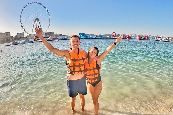 Aqua Fun Dubai Admission Ticket - Beach access and lifeguarded swimming: Your built-in reset button
