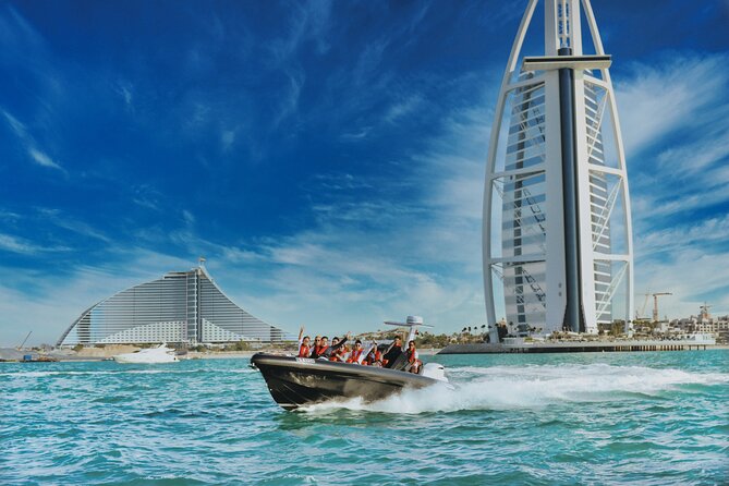 Burj Al Arab 100 Minute Boat Tour - Jumeirah Beach Residence (JBR): towers plus beach in one frame