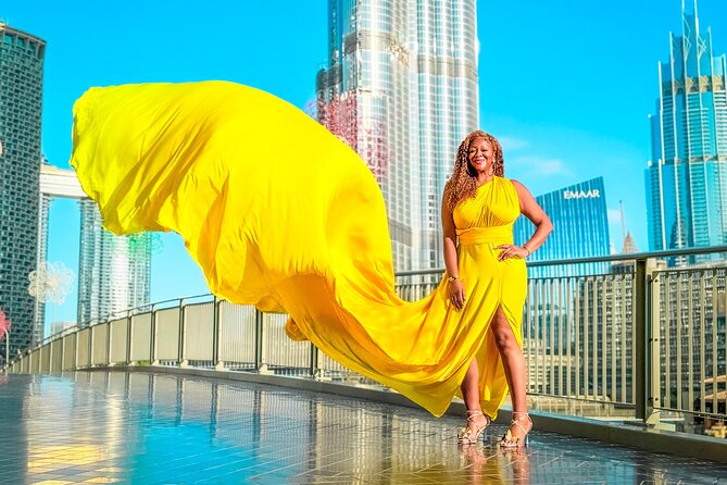 Burj Khalifa Flying Dress Instagram Videography Shoot - The delivery promise: reels, story clips, and photo set in 24 hours