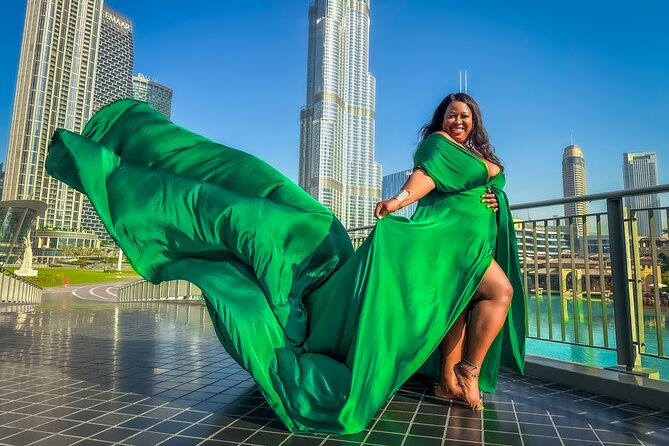 Burj Khalifa Flying Dress Instagram Videography Shoot - Price and logistics: is $237.27 per group worth it?