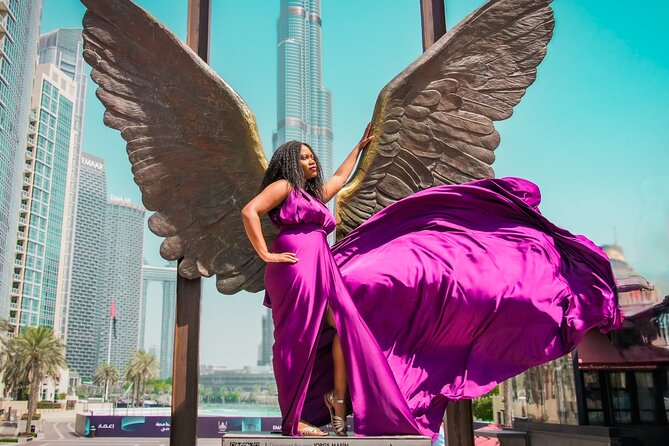 Burj Khalifa Flying Dress Instagram Videography Shoot - Weather, timing, and how to make the hour count