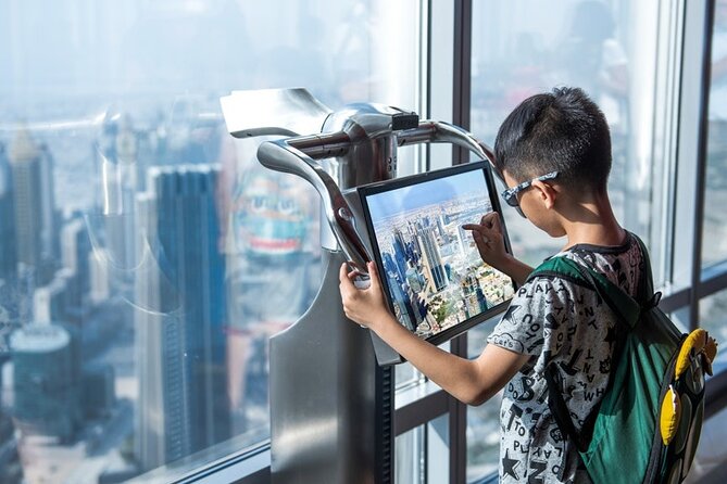 Burj Khalifa Observation Deck Dubai Admission Ticket - Level 124 outdoor terrace and telescope views