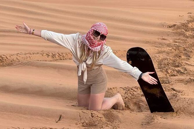 Customized Dubai Morning Desert Safari Dune Bashing Sandboarding - Dubai Morning Desert Safari, Red Dunes in a Private 4WD
