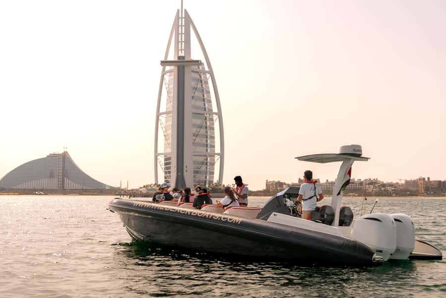 Dubai: 100-Min Speed Boat Tour, Atlantis & Burj Al Arab View - Dubai Marina canal to Dubai’s big city skyline views