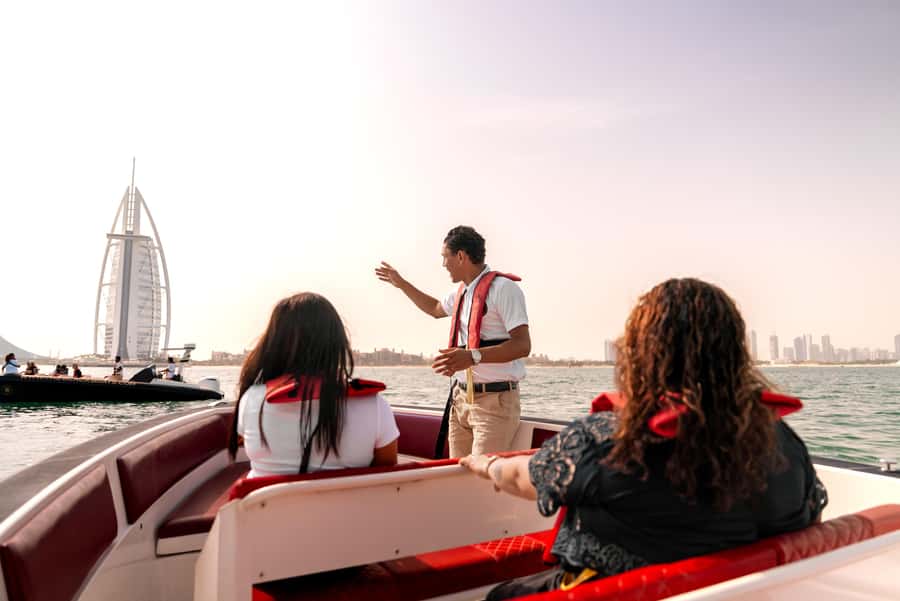 Dubai: 100-Min Speed Boat Tour, Atlantis & Burj Al Arab View - The Black Boats speedboat: comfort, safety, and real speed