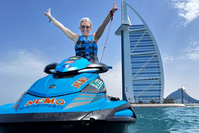 Dubai 1h Jet Ski, Burj Al Arab, Atlantis, Ice Cream, Photo, Video - Safety briefing, equipment, and how first-timers do not feel lost
