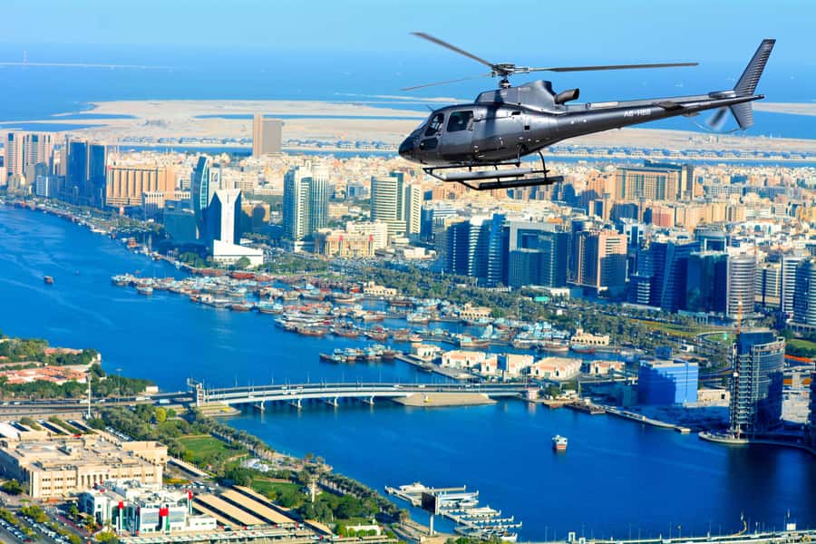Dubai: 22-Minute Helicopter Flight - Burj al Arab from above: the coastline perspective you cannot get on foot