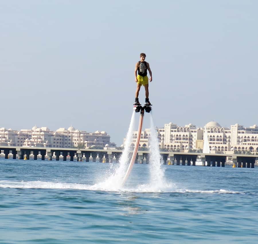 Dubai: 30-Min Flyboard Beginner Session at The Palm Jumeirah - Meet at Dukes The Palm beach side, then get geared up fast
