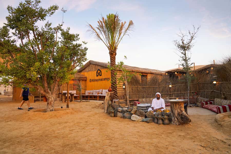 Dubai: Al Khayma Camp Experience with BBQ Dinner - Henna tattoo, falcon moments, and those photo ops that actually work