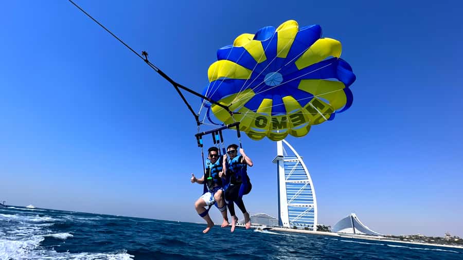Dubai: Burj Al Arab Parasailing, Ice Cream, Pics, and Videos - Getting There at Nemo WaterSports: Fishing Harbour, Jumeirah Edge