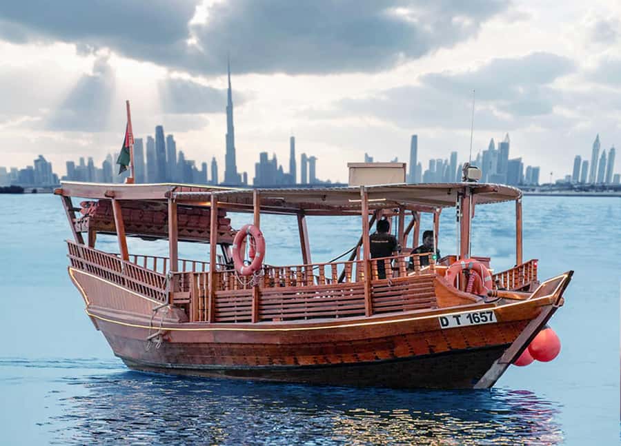 Dubai: Burj Khalifa Sunset on an Abra - The traditional Abra: simple, photo-friendly, and surprisingly fun