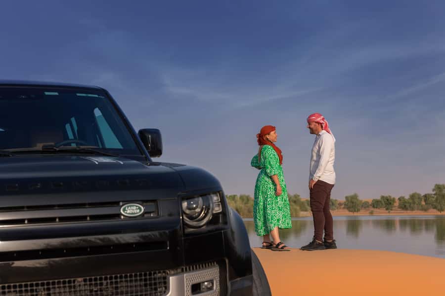 Dubai: Conservation Drive & Platinum Breakfast - Sunrise Pickup in a Land Rover Defender, Not a Rush-Rush Safari