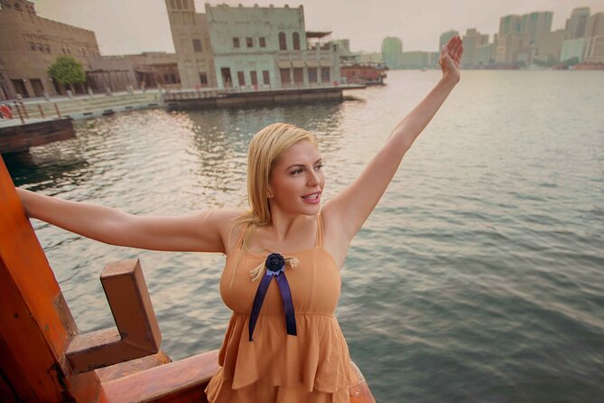 Dubai Creek Dhow Sightseeing Cruise - Infinity Bridge, Shindaga Peninsula, and Dubai Heritage Village by Water