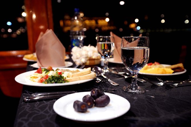 Dubai Creek Luxury Dhow Dinner Cruise with Optional Transfer - Dinner on board: international buffet, but manage expectations