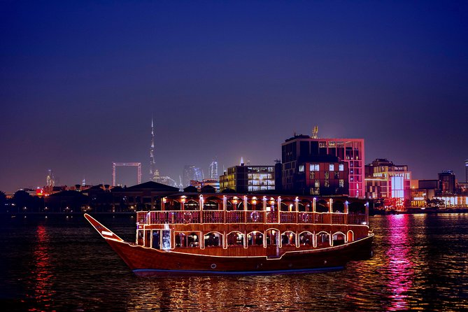 Dubai Creek Luxury Dhow Dinner Cruise with Optional Transfer - Music and live entertainment: what to expect on your sailing