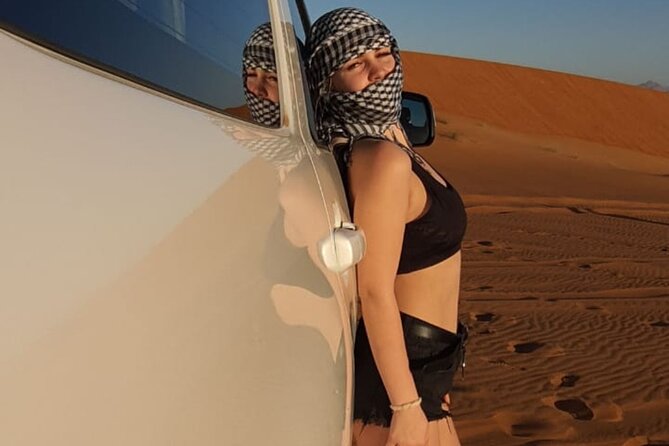 Dubai Desert Safari & Buffet Dinner and Camel ride with PRIVATE CAR - BBQ Buffet Dinner in a Shared Bedouin Camp