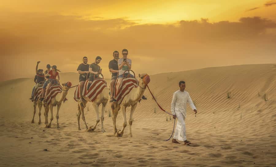 Dubai: Desert Safari, Quad Bike, Sandboarding, Camels & BBQ - Dune bashing and sandboarding: the main act