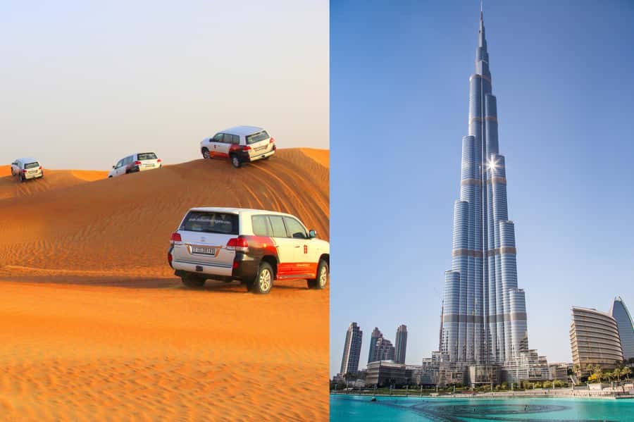 Dubai Desert Safari with Burj Khalifa (Ticket Only) - Desert Gate pickup and the 4x4 ride into the dunes