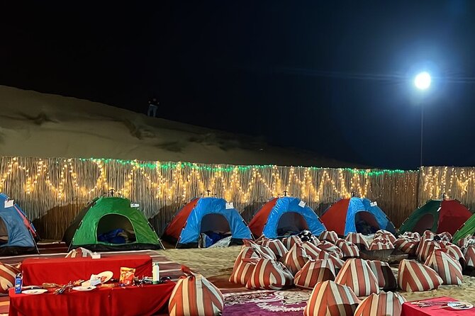 Dubai Desert Safari with Quad Bike, Camel Ride, Dinner and Show - Lahbab afternoon at the camp: quad-bike prep, camel ride, sandboarding, and first big fun