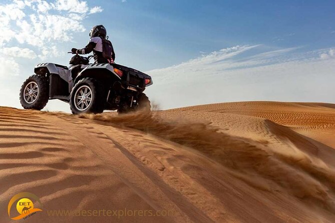 Dubai Desert Safari with Quad Bike, sandboarding, live show & BBQ - Belly Dance, Fire Show, and Tannura: Your Nighttime Finale