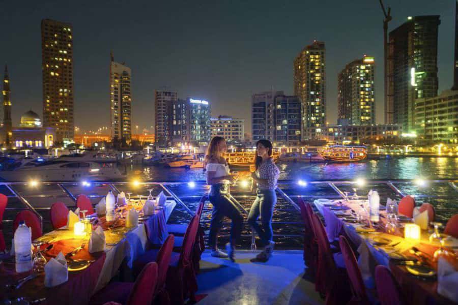 Dubai Dhow Cruise Marina Dinner with Transportation - 3 hours in total, with 120 minutes of real cruising