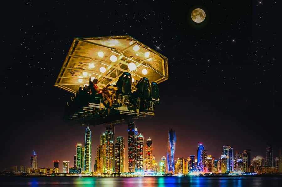 Dubai: Dinner in the Sky Experience - Meeting at Skydive Dubai, Mina Al Seyahi, Then Straight to Safety