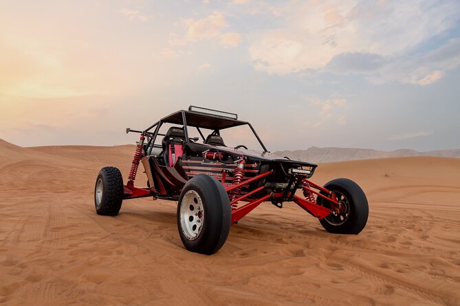 Dubai Dune Buggy Safari Tour in Red Dunes Options - Desert Camp Options: Sandboarding and Camel Ride Without the Rush