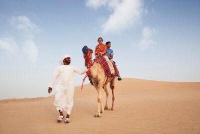 Evening Camel Caravan, Bedouin Dinner at Al Marmoom Oasis