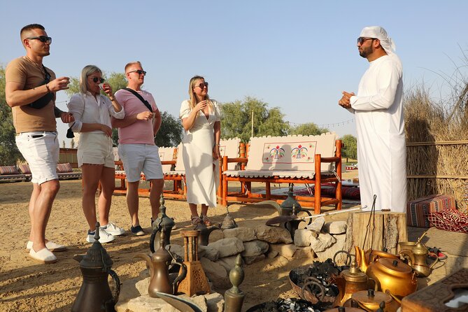 Dubai Evening Heritage Safari by Vintage G Class Al Marmoom Oasis - Falcons, Arabic Attire Makeovers, and Camp Entertainment
