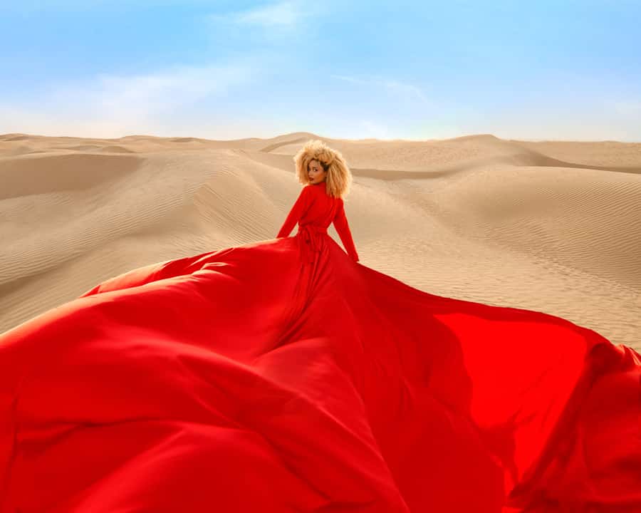 Dubai: Flying Dress Photoshoot Experience - Flying dress drama, minus the chaos