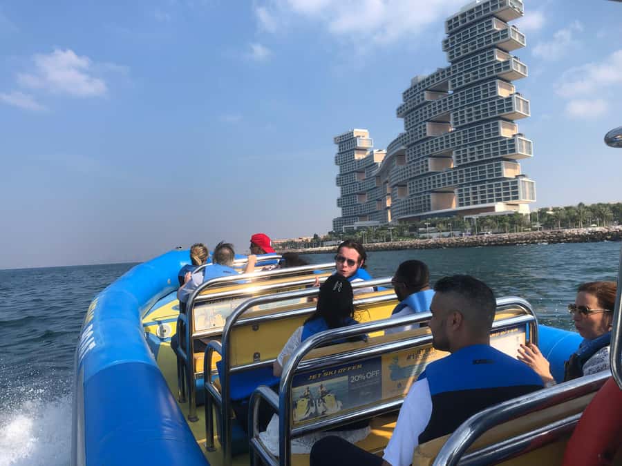 Dubai: Guided Speedboat Tour with City Sights & Ice Cream. - Burj Al Arab photo stop: up close without the long wait